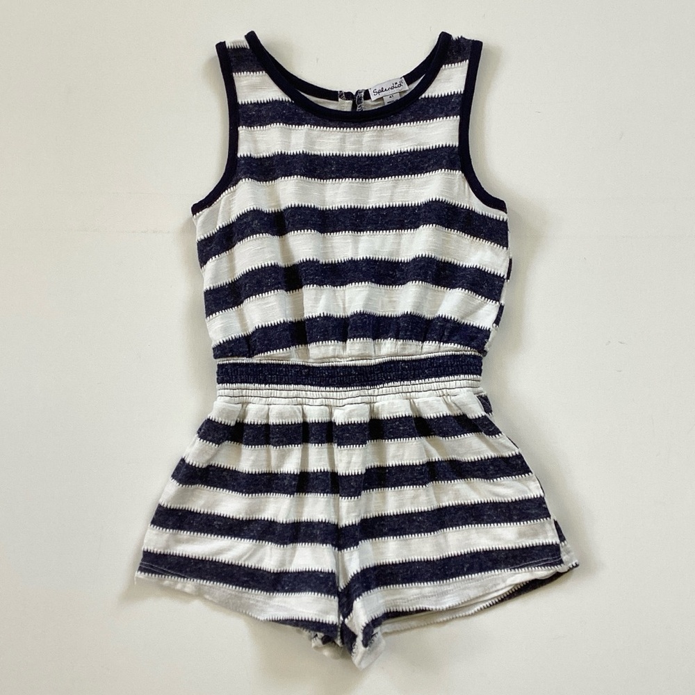 Splendid Navy and White Striped Romper